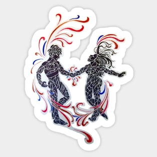 Dancing With Fire Sticker